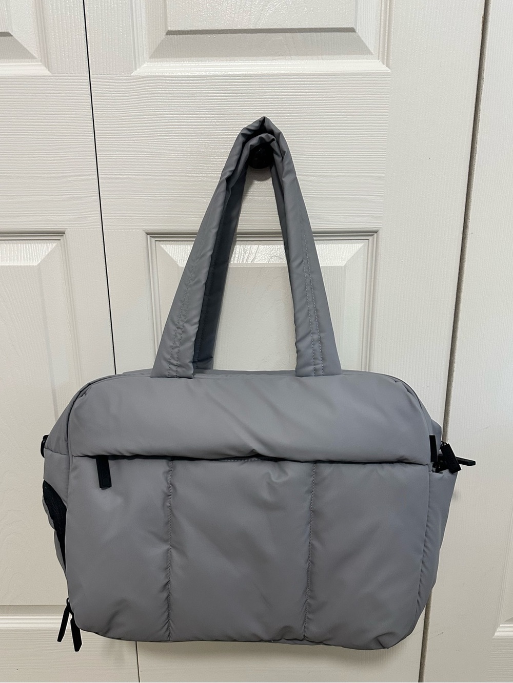 Calpak Gray Puffer Travel Tote